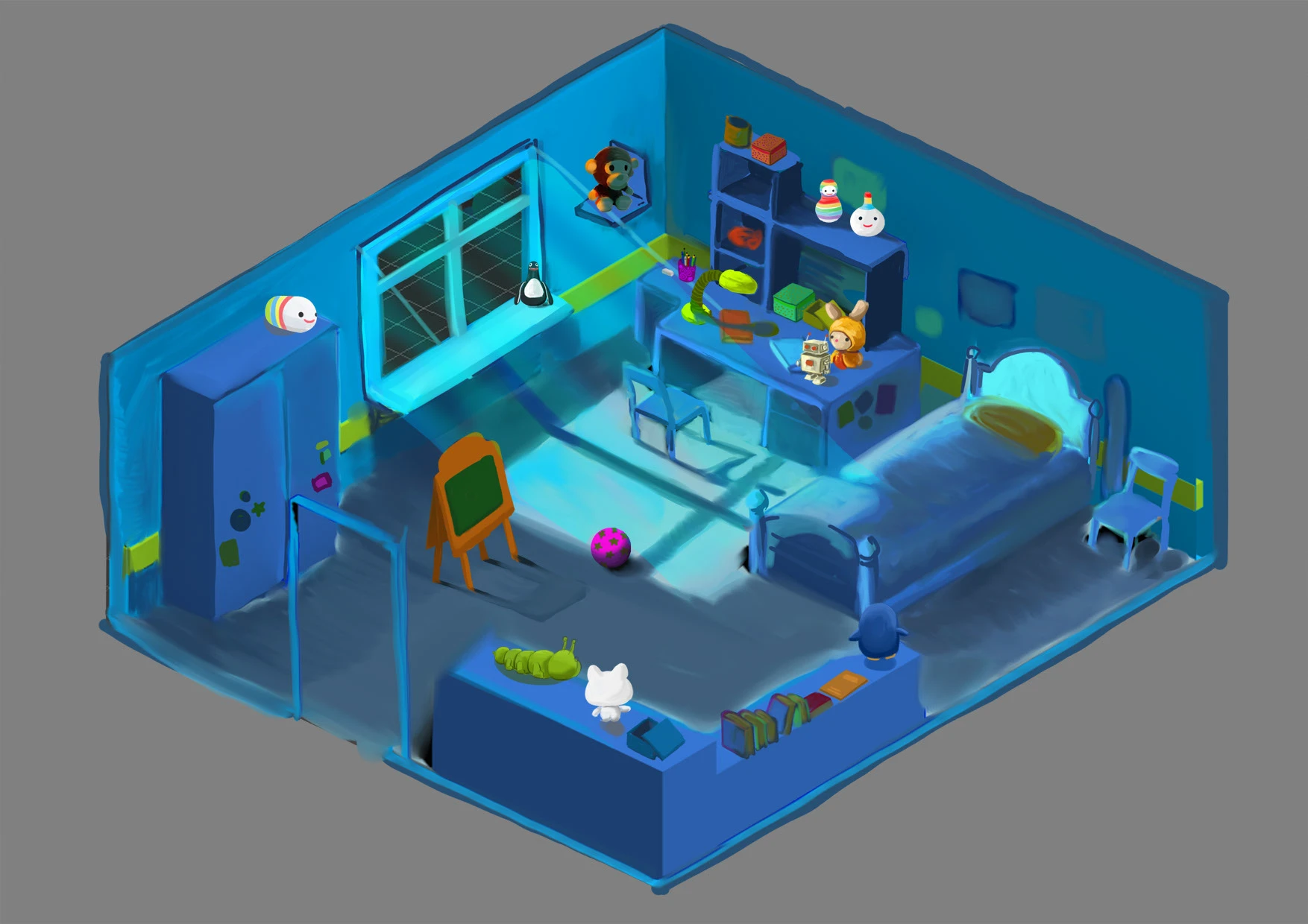 3d toon room