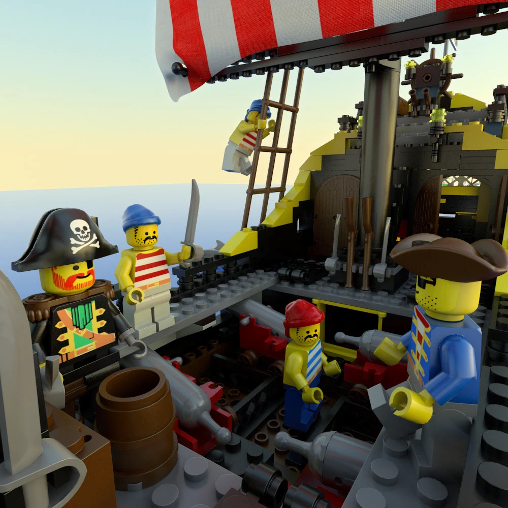 Lego Old Pirates Series 3d realisation