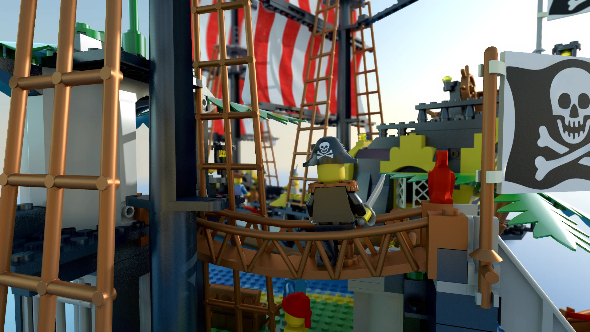 Lego Old Pirates Series 3d realisation