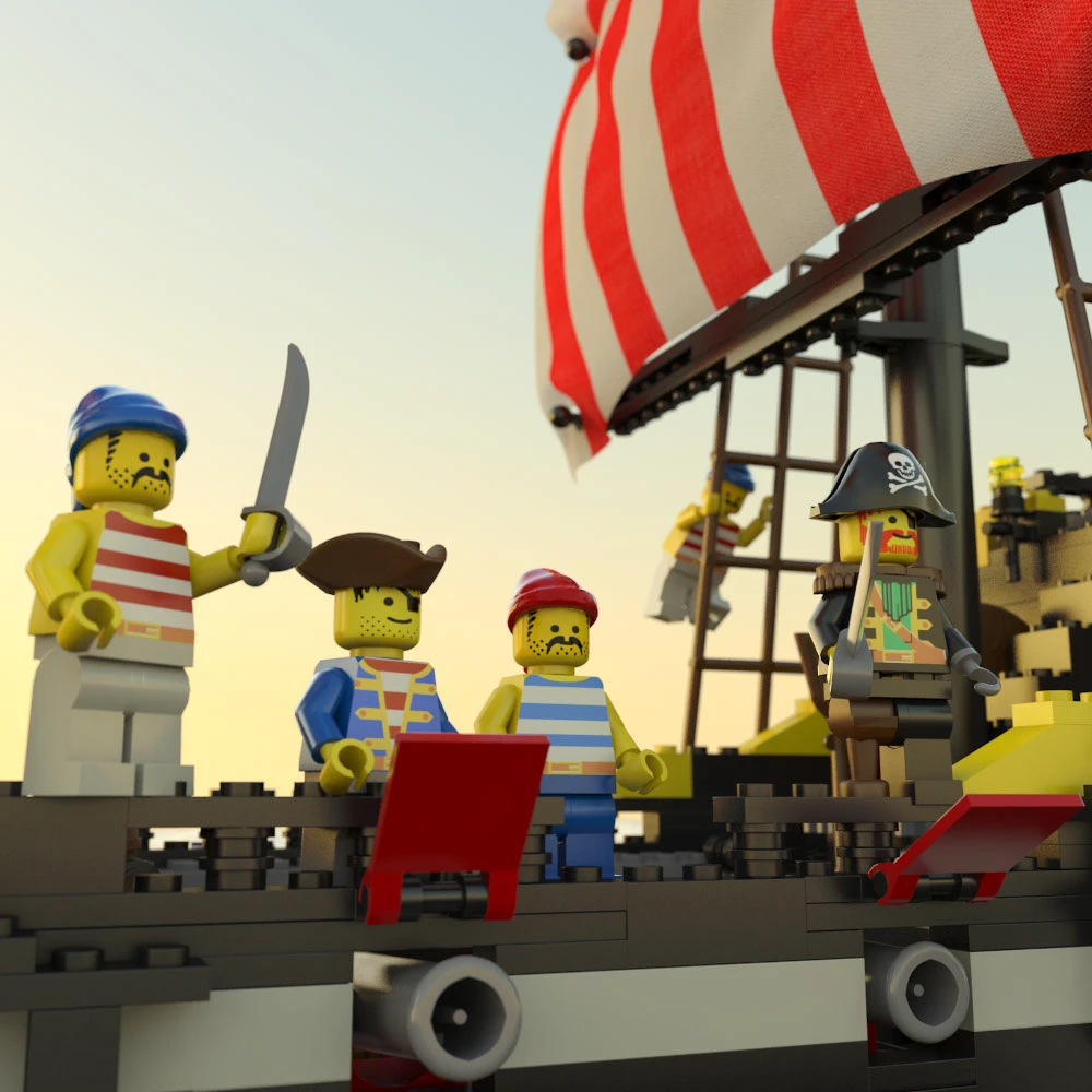 Lego Old Pirates Series 3d realisation
