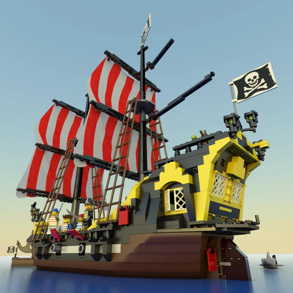 Lego Old Pirates Series 3d realisation