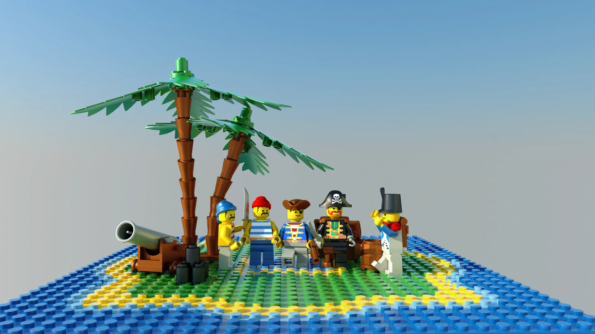Lego Old Pirates Series 3d realisation