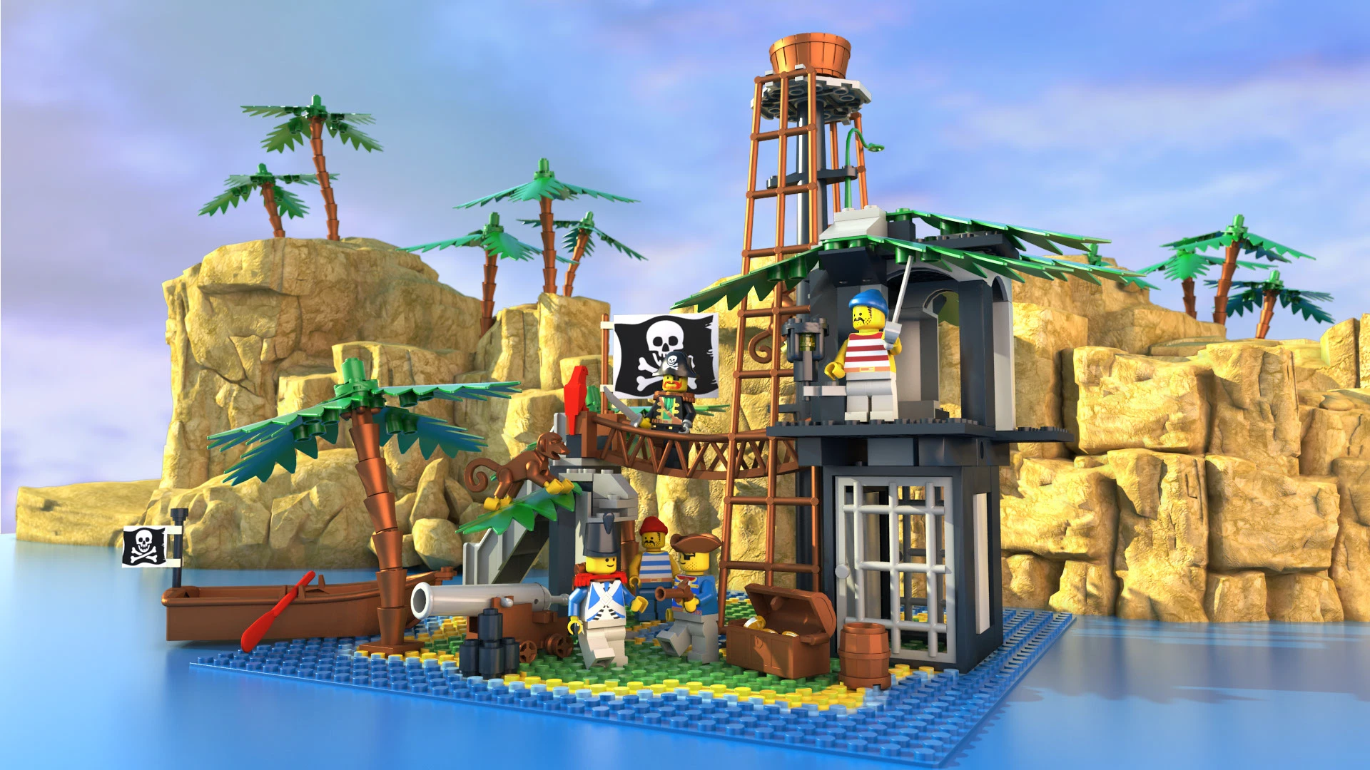 Lego Old Pirates Series 3d realisation