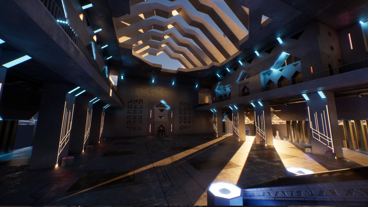 Retro Scifi Temple Architecture Kit