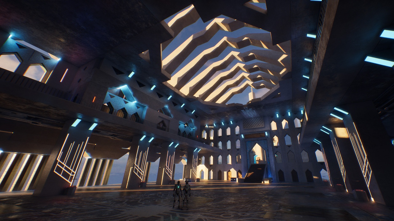 Retro Scifi Temple Architecture Kit