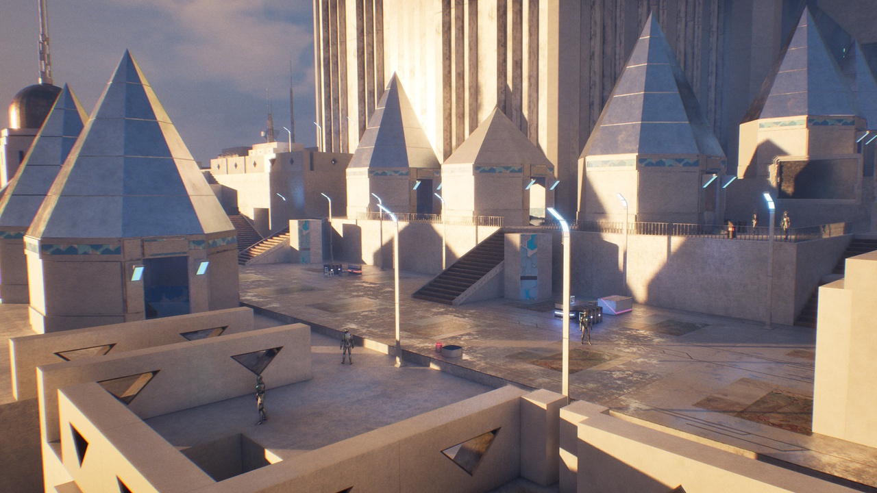 Retro Scifi Temple Architecture Kit