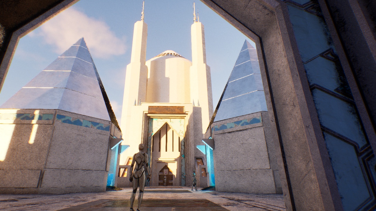Retro Scifi Temple Architecture Kit