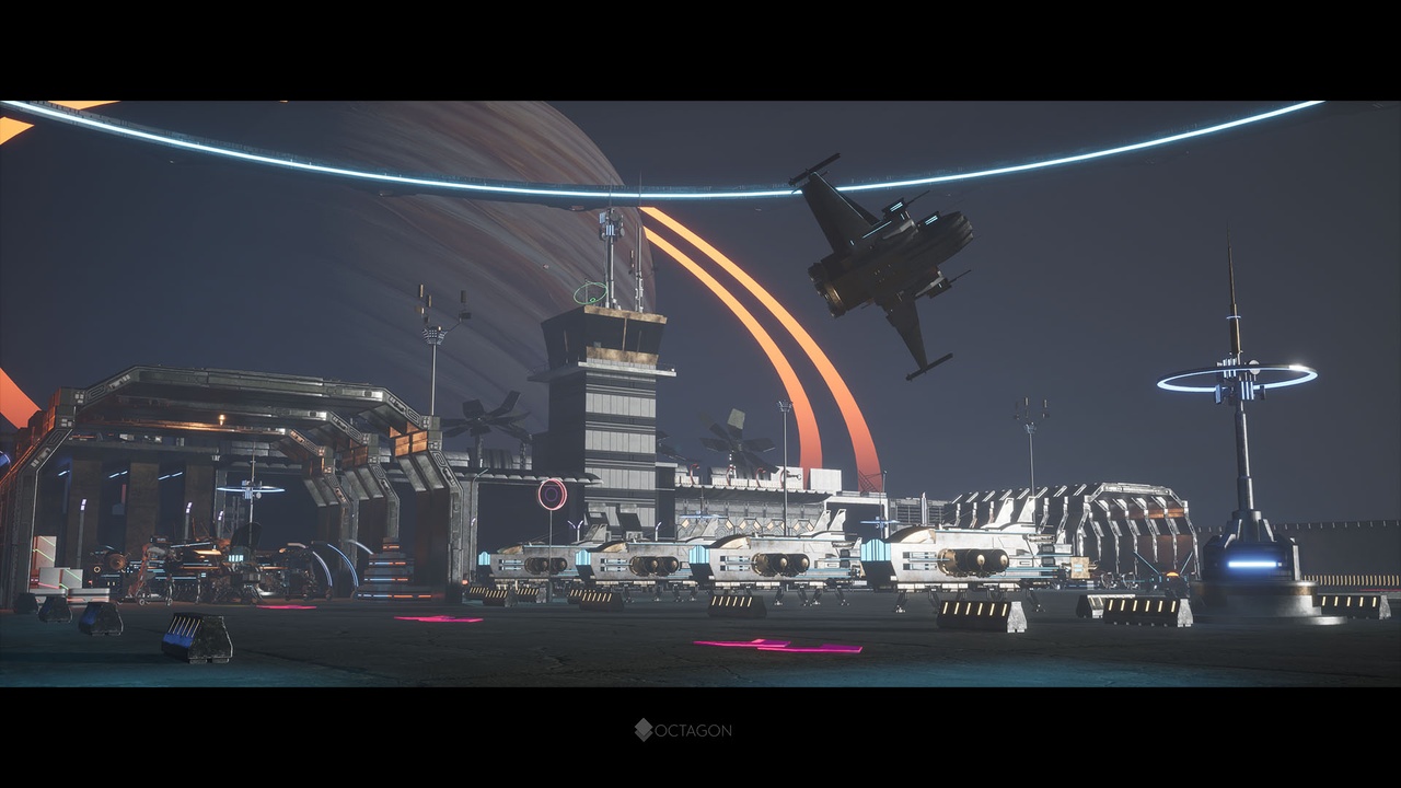 Sci Fi Galactic Space Base & Modular Space Ships