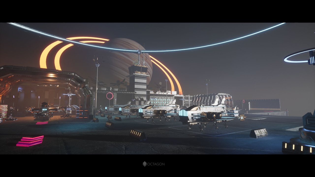 Sci Fi Galactic Space Base & Modular Space Ships