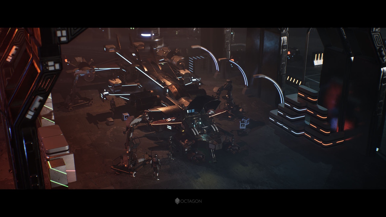 Sci Fi Galactic Space Base & Modular Space Ships