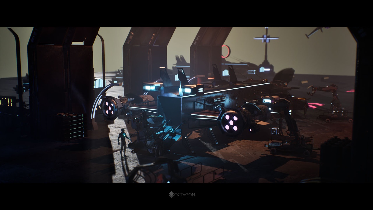 Sci Fi Galactic Space Base & Modular Space Ships