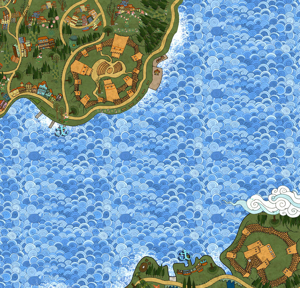 Illüstrasyon Istanbul Haritası/ Illustrated Istanbul Map