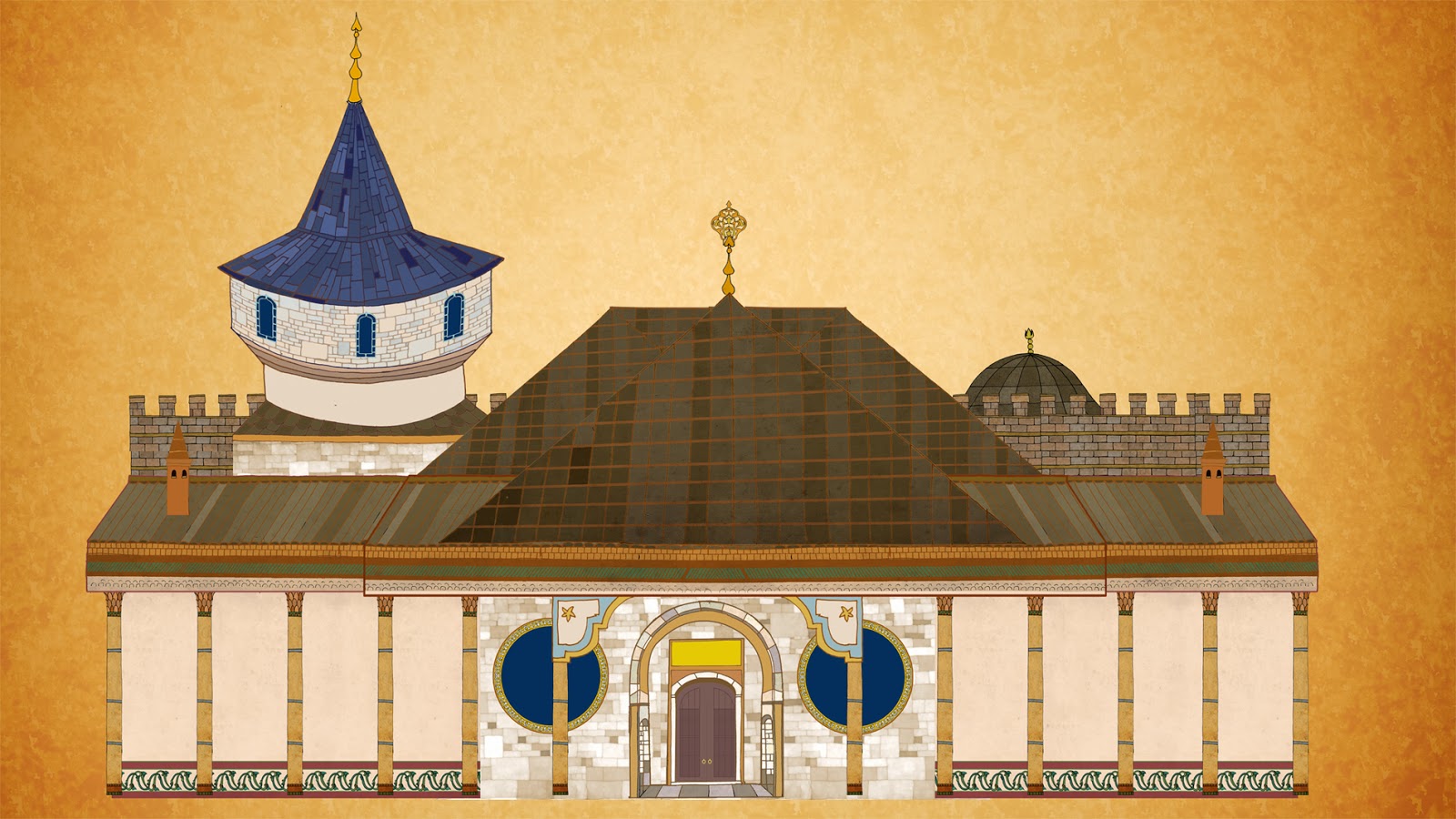 Rodos Adası İllüstrasyonu / Rhodes Island Illustration